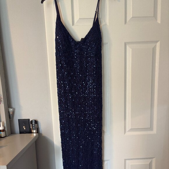 BRAND NEW Windsor Deep Purple Beaded Bodice Prom Dress - Picture 1 of 3